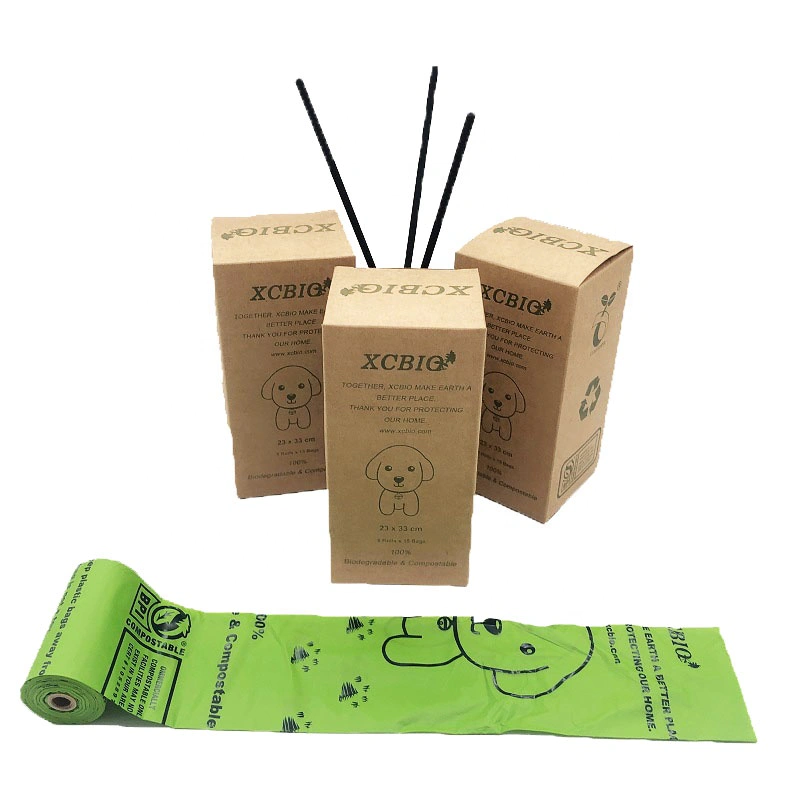 Biodegradable Compostable Disposable Eco Friendly PLA Dog Poop Pet Waste Bags With Cute Boxes