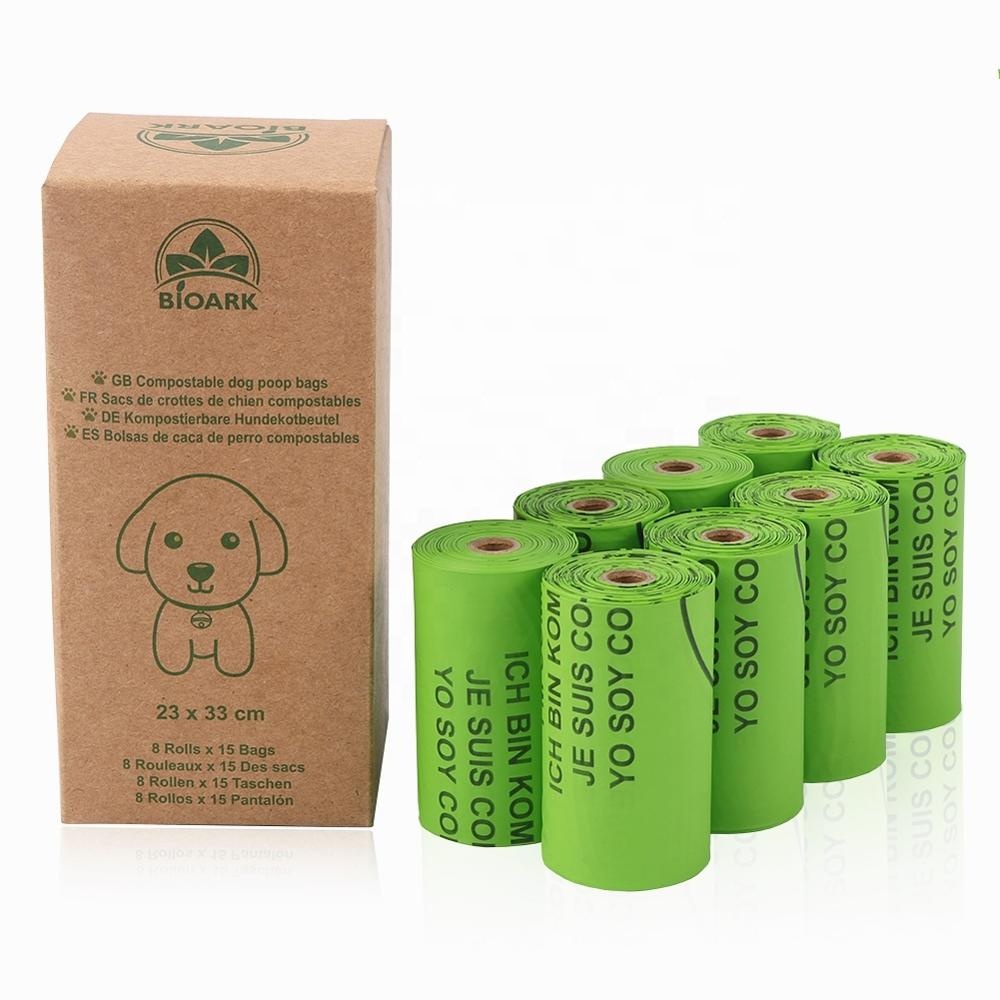 Customized Biodegradable Corn Starch PLA PBAT Pet poop bag Fully Compostable Disposable Dog Poop Bag