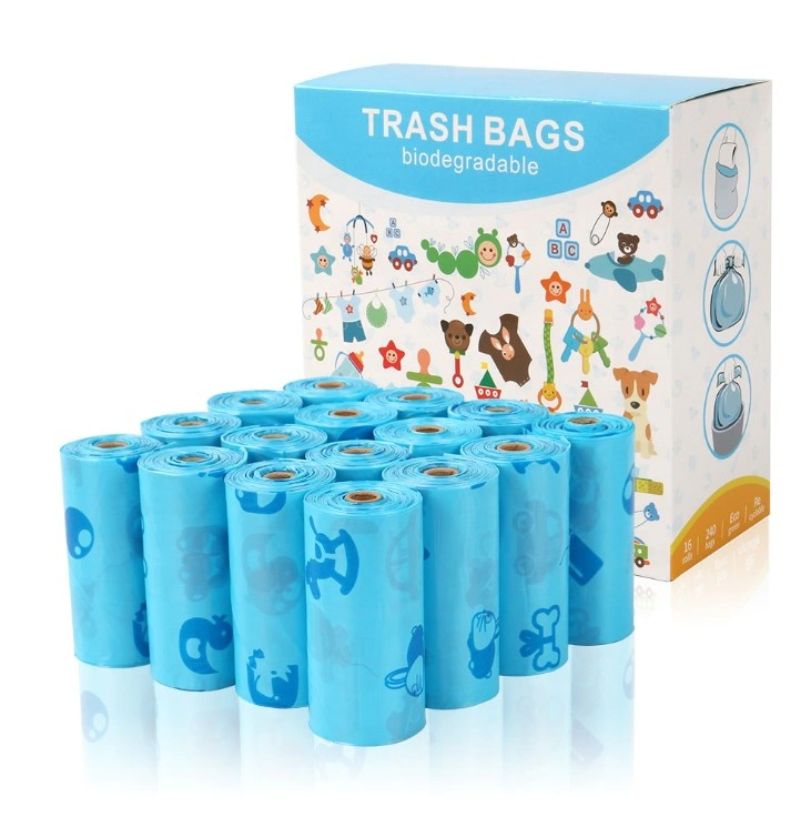 custom printed biodegradable plastic pet dog waste bags for ready shipping