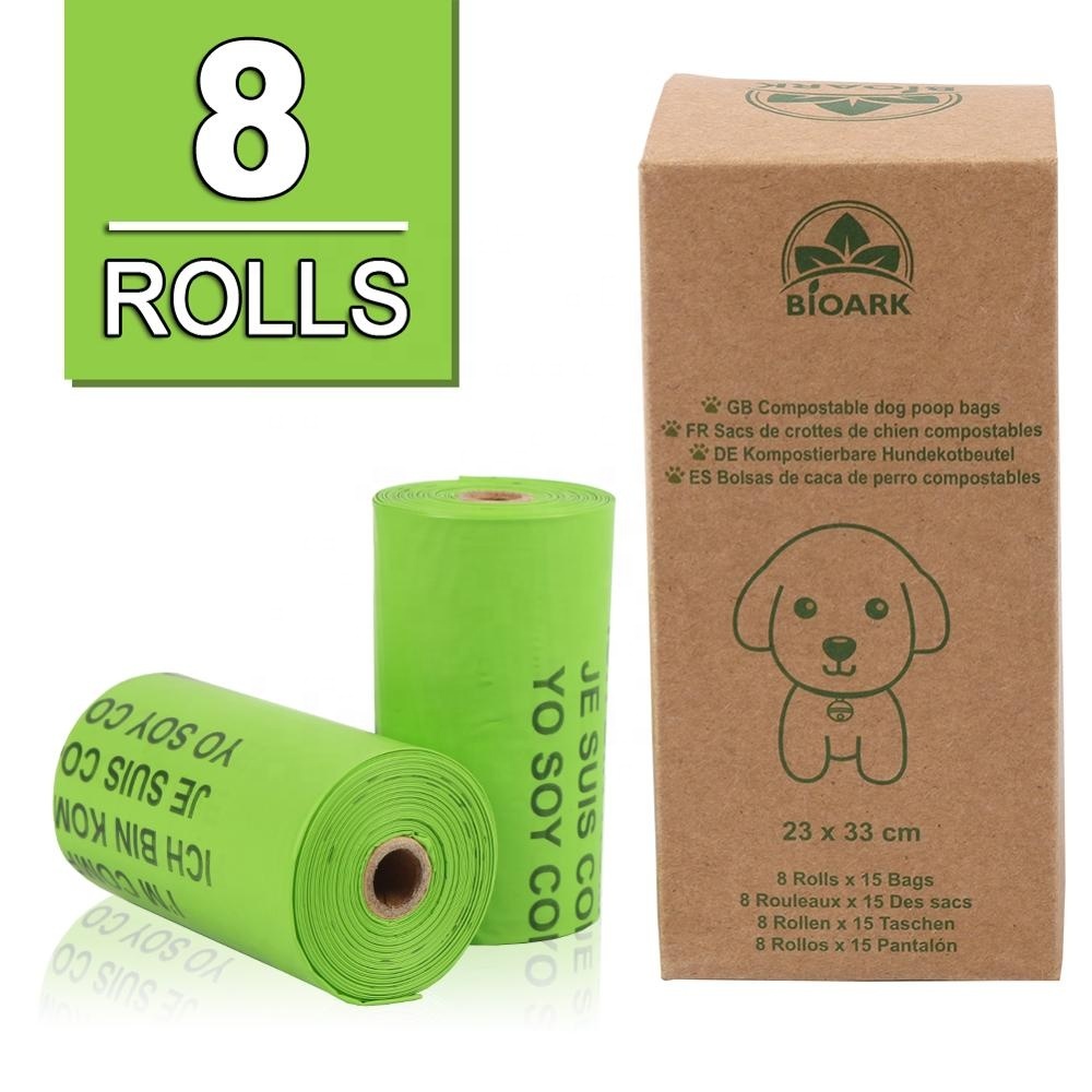 Custom Eco friendly 100% Biodegradable Compostable Pet Dog Poop Bag