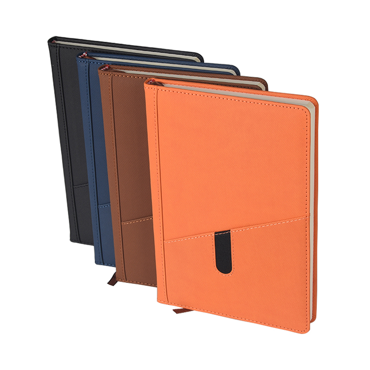 In Stock With A Pocket In Front Leather Hardcover Office Workbook Or Notebook