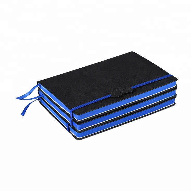 Customized Design Classic Luxury Leather Pu Thick Writing Notebook with Elastic Closure