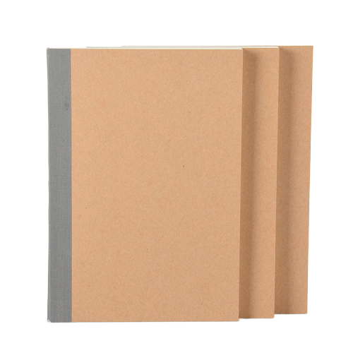 Wholesale A5 Journal Custom Plain Kraft Paper Blank Cover Sketch Notebook With Nude Spine Exposed Binding