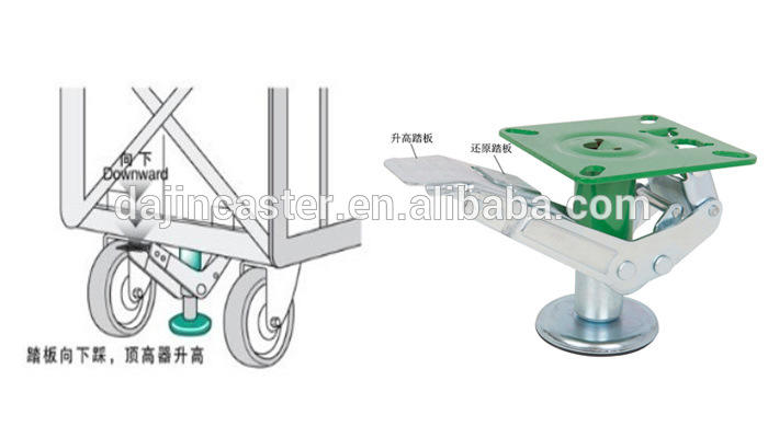 industrial caster wheel floor lock-lift up with high quality