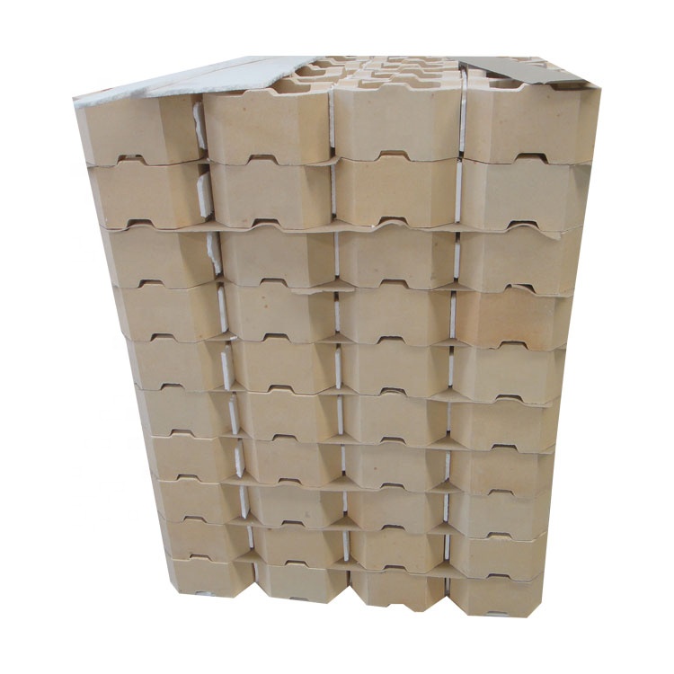 Antistripping and dense zircon refractory fire brick for glass furnace
