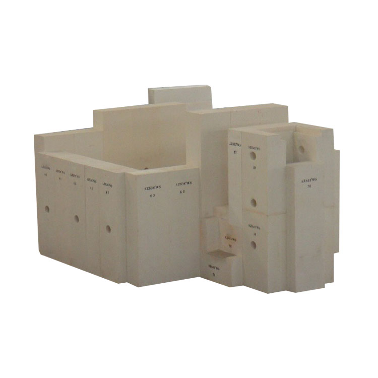 AZS zirconium aluminum refractory block/brickprice for heating furnace