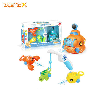 Fishing Game Toy Water SpraySubmarine Toy Car For Baby Bath Toys