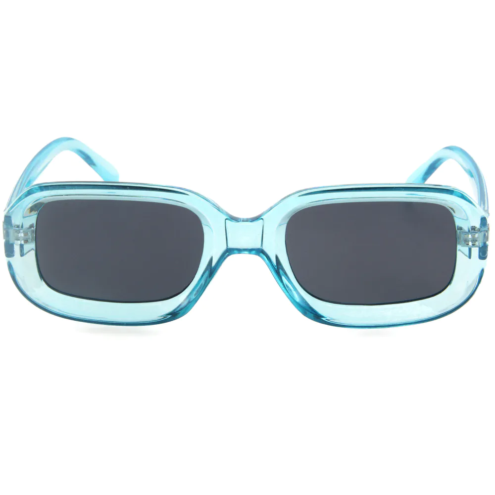 EUGENIA Square reflection mirror transparent top class quality fashion sunglasses special shape vintage women sun glasses