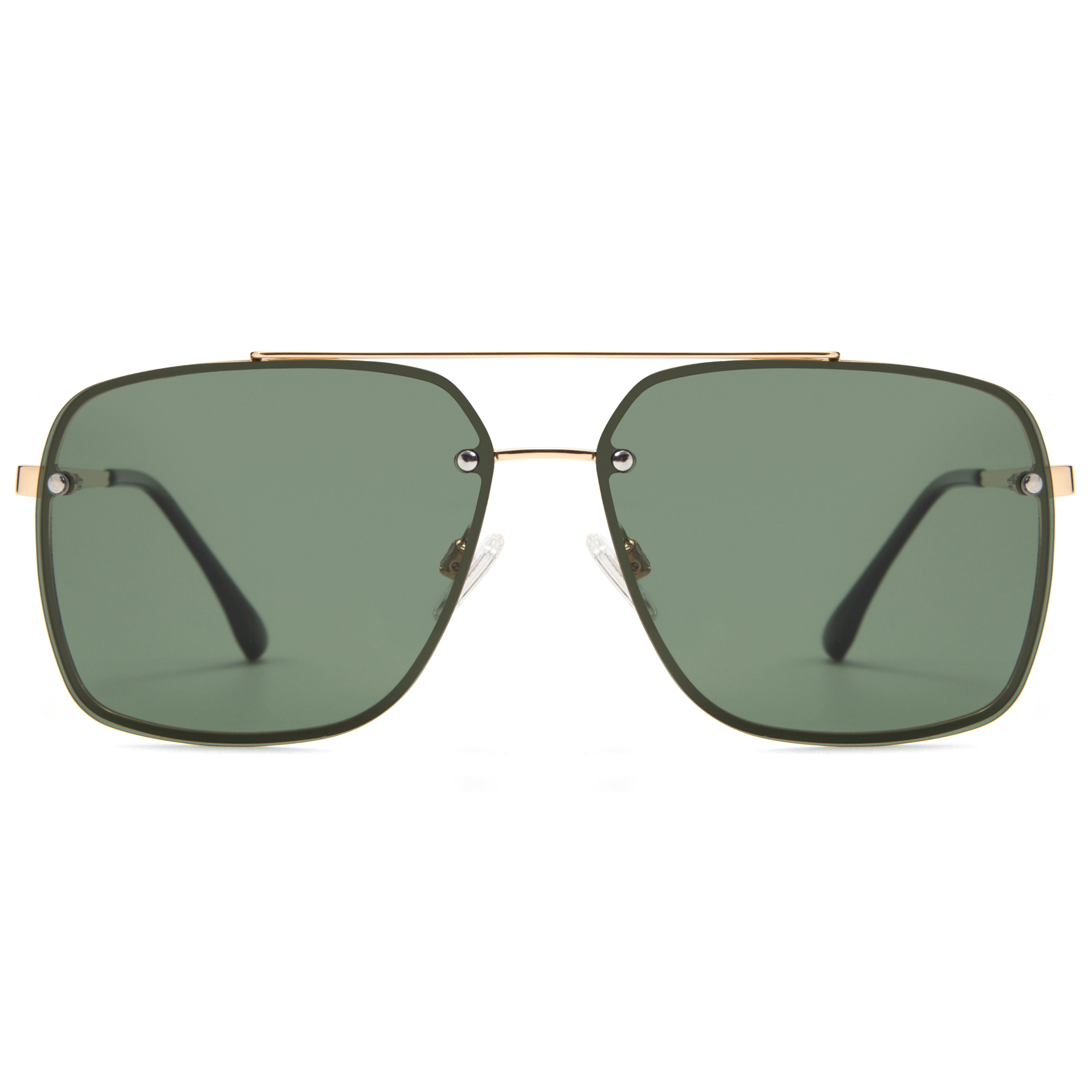 EUGENIA Men 2020 Polarized Custom Logo Printed Lenses Square Sunglasses