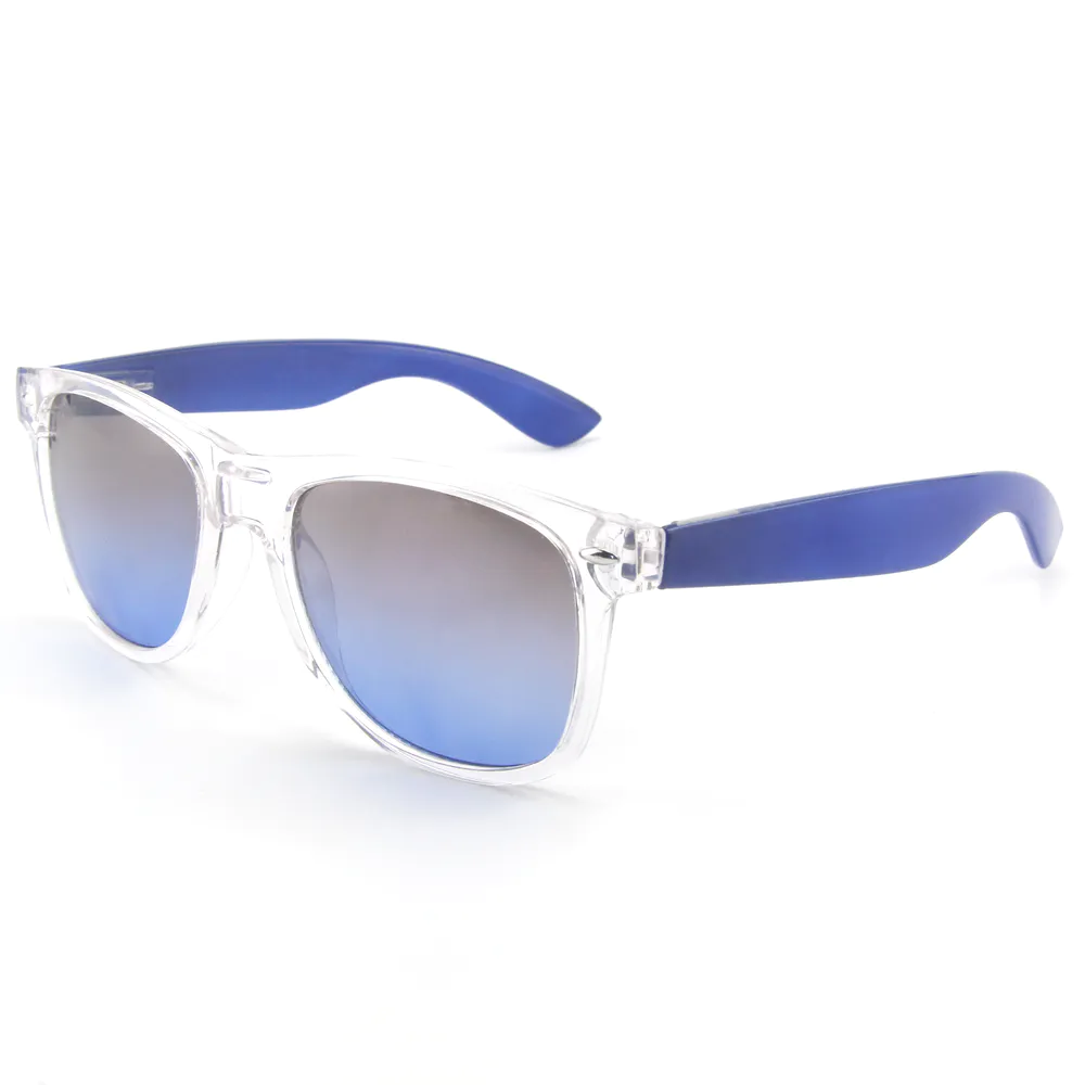 EUGENIA Plastic Frame Classic Style Transparent Men Custom Sunglasses