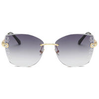 EUGENIA 2020 newest fashion Metal frame sun light blocking fashionablewomen frameless sunglasses