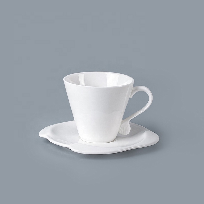 Wholesale Chinese Restaurant Dinnerware Coffee Cup With Saucer, Restaurant Quality Tableware Tea Cup And Saucer For Hotel&