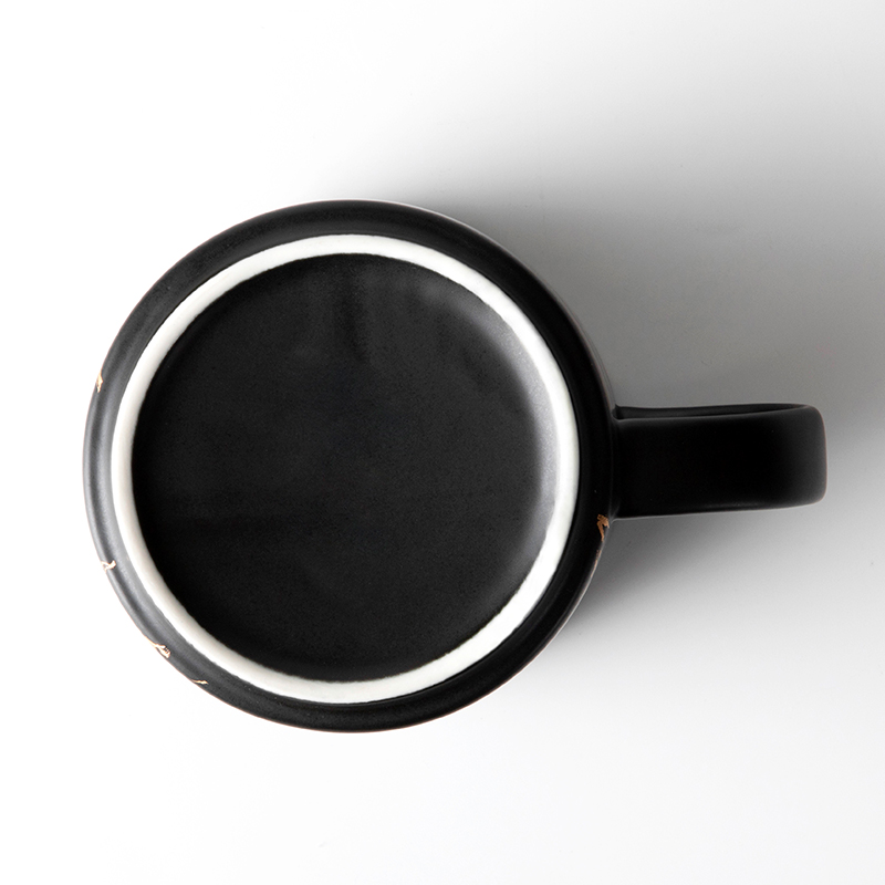 400ml 450ml Restaurant Hotel Cafe Use Black Coffee Mugs Custom Logo, Porcelain Coffee Mug, Coffee Mug Orange Cafe