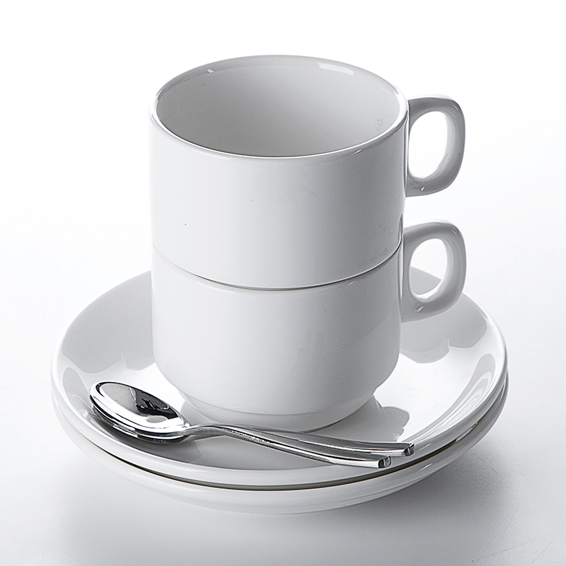Top Seller RestaurantTea Cup Sets White, Cafe Cup Mug,Bar Porcelain Ceramic White Cup Coffee