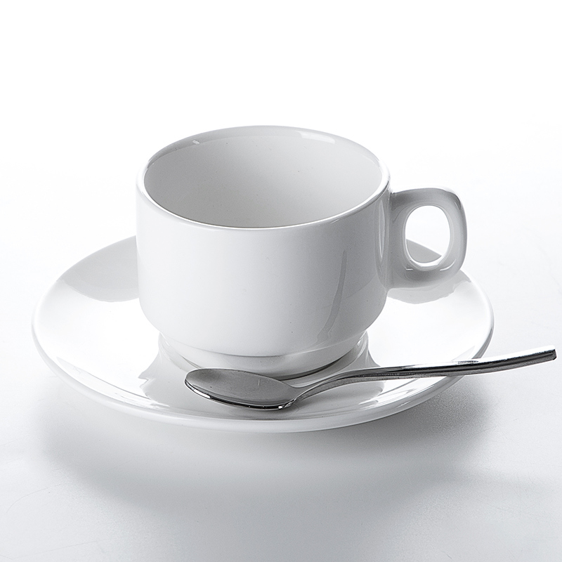 High Quality Coffee Cups And Saucers, Two Eight China White Tea Cups, High Temperature Tea Cups Ceramics
