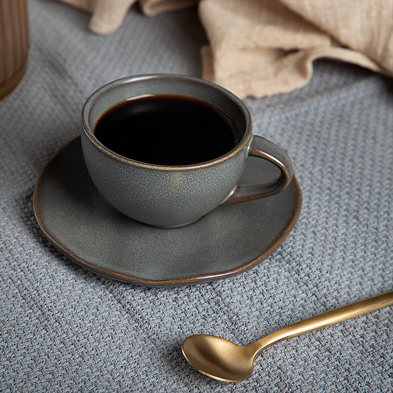 Hotel Dinnerware Porcelain Cup Tea Sets, Coffee Cup Ethiopian, Restaurant Rustic Ceramic Cappuccino Coffee Cup*