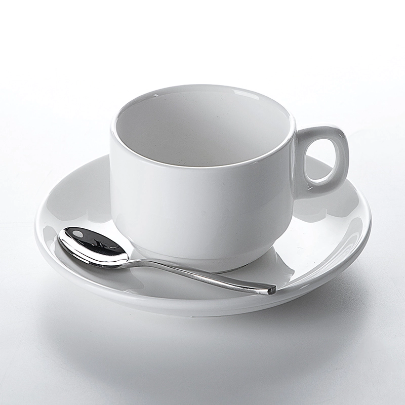 Coffee Cup FactoryHot Sale Restaurant Cup Coffee ,White Coffee Cup With Saucer, Espresso Cup Set