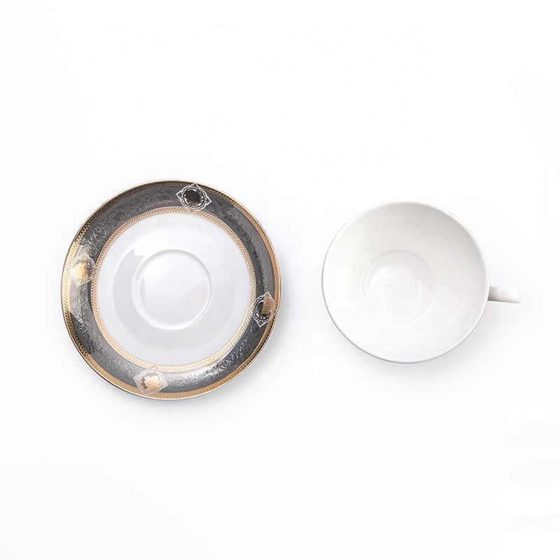 Dubai Bone China Embossed TablewareCoffee Tea Cup With Saucer, Restaurant Hotel Supplies Tea Cup And Saucer For Hotel*