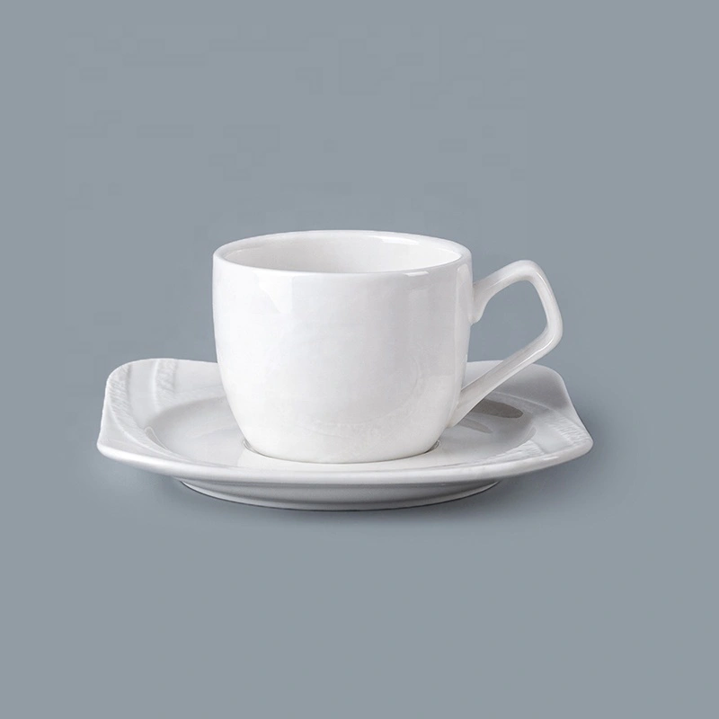 China Tableware 135ml Porcelain Tea Cups Coffee Cup With Saucer, Restaurant Hotel Supplies Coffee Cup With Plate*