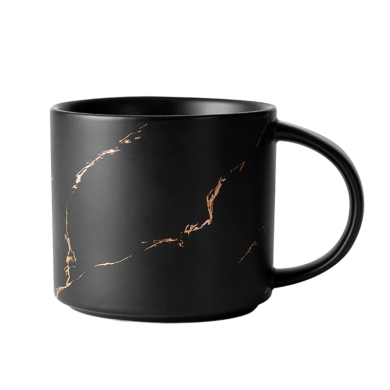400ml 450ml Restaurant Hotel Cafe Use Black Gold Mugs With Logo, Porcelain Coffee Mug, Coffee Mugs Custom Logo