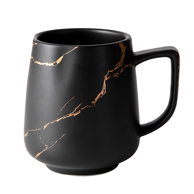 400ml 450ml Restaurant Hotel Cafe Use Black Gold Ceramic Coffee Mug, Ceramic Coffee Mug Manufacturer