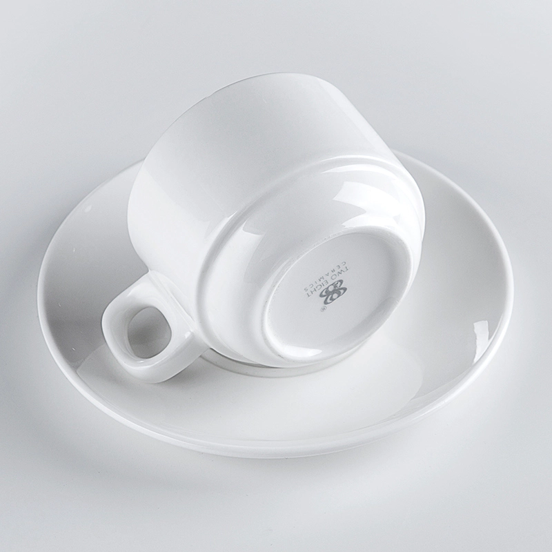 Two Eight China White Tea Cups, High Temperature Tea Cups Ceramics, High Quality Coffee Cups And Saucers