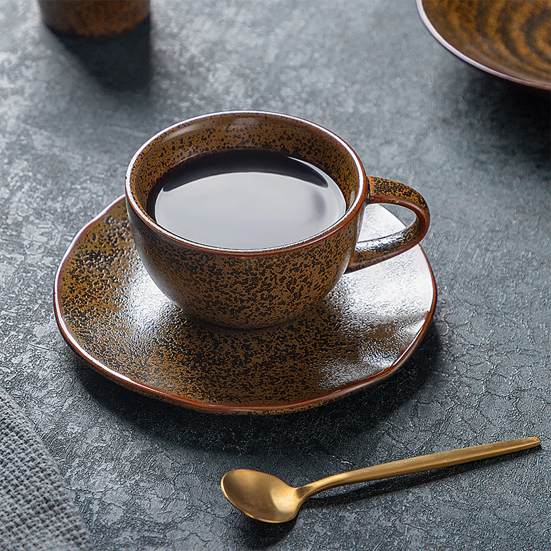 Ceramic Cup Set Coffee Cup And Saucer, 225 Ml Cappuccino Coffee Cup, Beautiful Ceramic Cup For The Restaurant