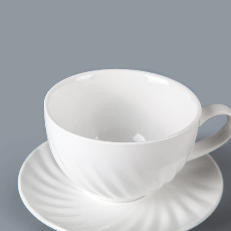 Wholesale porcelain tableware suppliers microwave and dishwasher safe unstackable ceramics dinner sets restaurant use coffee cup