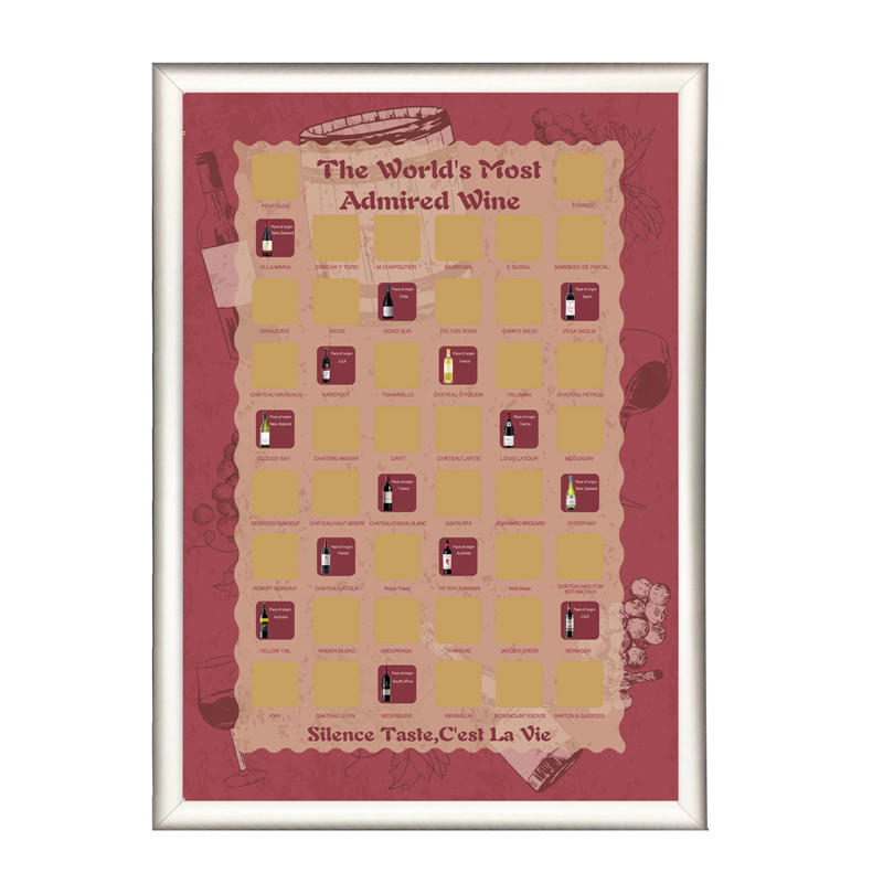 The World'S Most Admired 50 Red Wine Bucket Scratch Off Poster