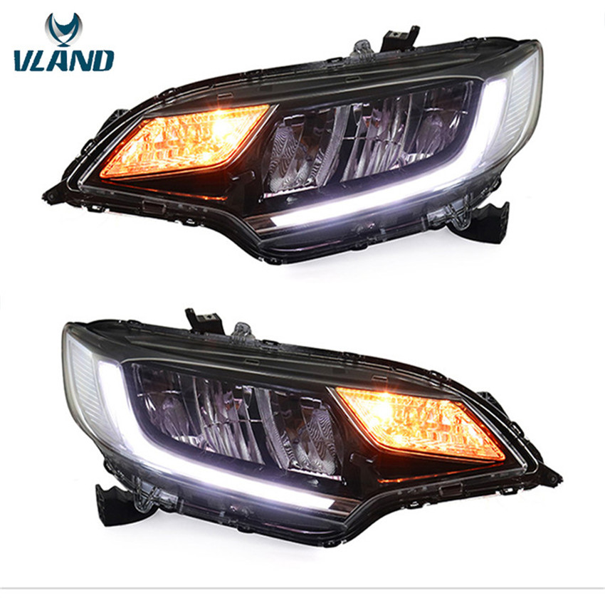 China Vland factory fit for car JAZZ RS Headlampfor 2014. 2016 2017 2018 for Jazz HEADLIGHT wholesale price