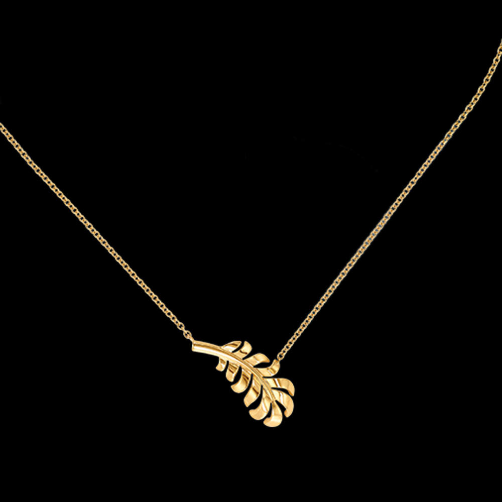 product-Eco-friendly fern design silver jewelry gold vermeil pendant-BEYALY-img-3