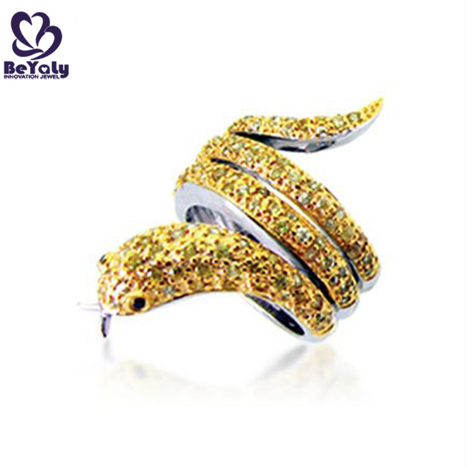 Latest snake shape silver jewelry gold ring designs for girls
