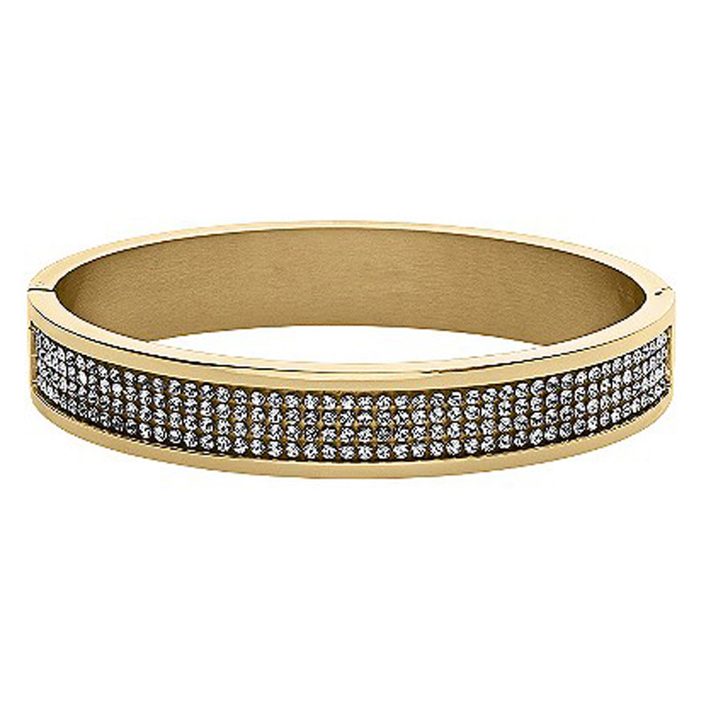 Cz channel setting gold plated tennis bangle bracelets