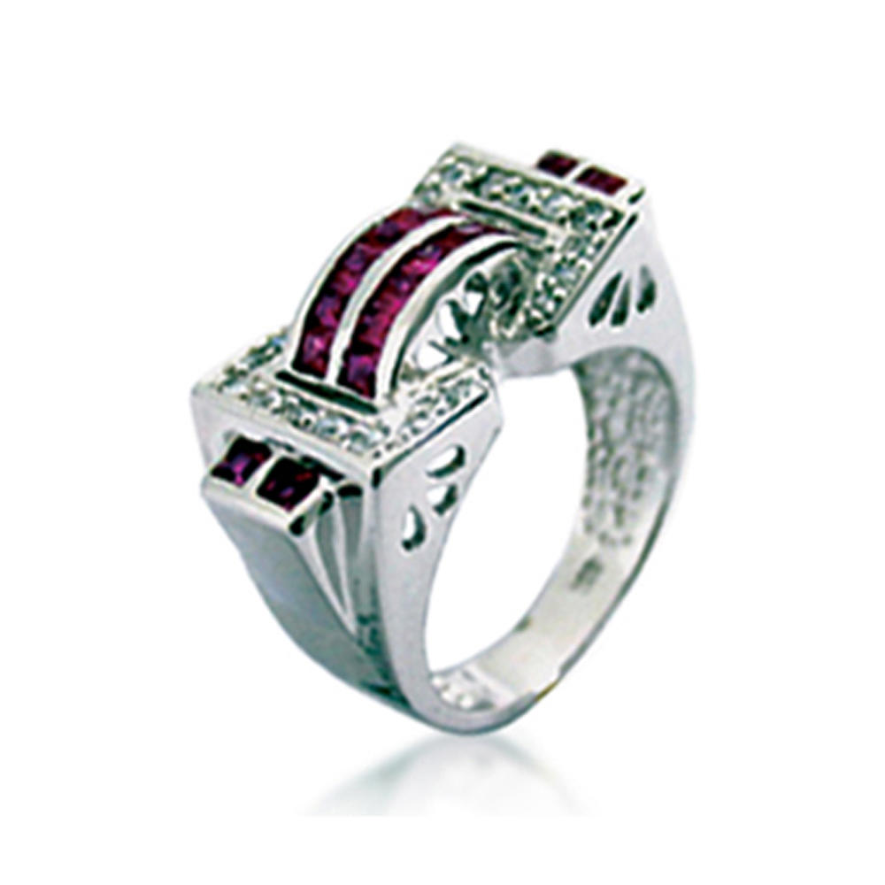 product-BEYALY-Luxurious Purple Bridge Silver Gold Lion Of Judah Ring-img-2