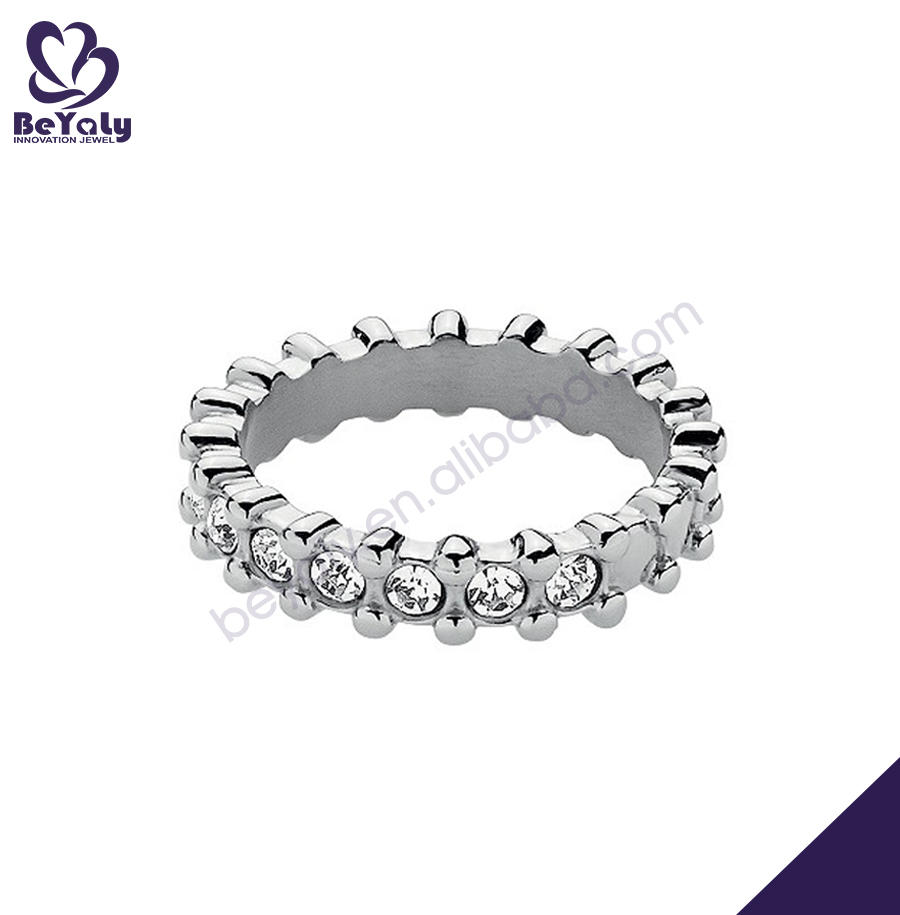925 silver clear cz fashion white gold jewellery