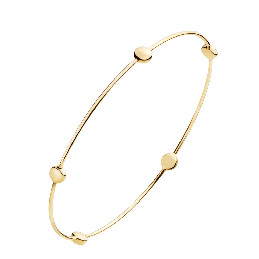 Five Beads Gold Plated 925 Sterling Silver Clasp Bracelets