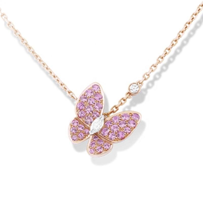 product-Charming Butterfly Hollow Design Silver Gold Necklace Chain-BEYALY-img-3
