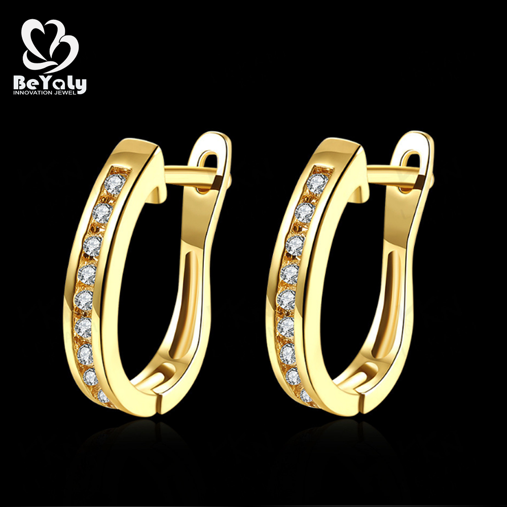 product-BEYALY-High end gold plated silver hoop earrings women-img-2