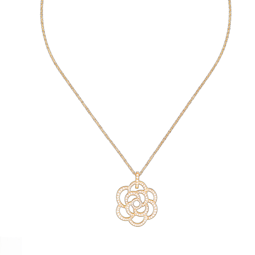 Simple flower design muslim gold pendant gold allah pendants