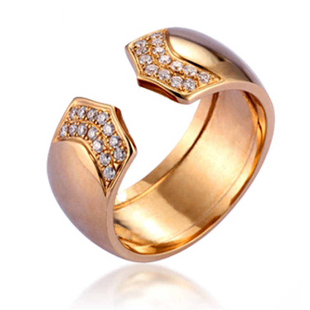 Wholesale Horseshoe Arrow Design Cz Gold Ring Designs For Girl