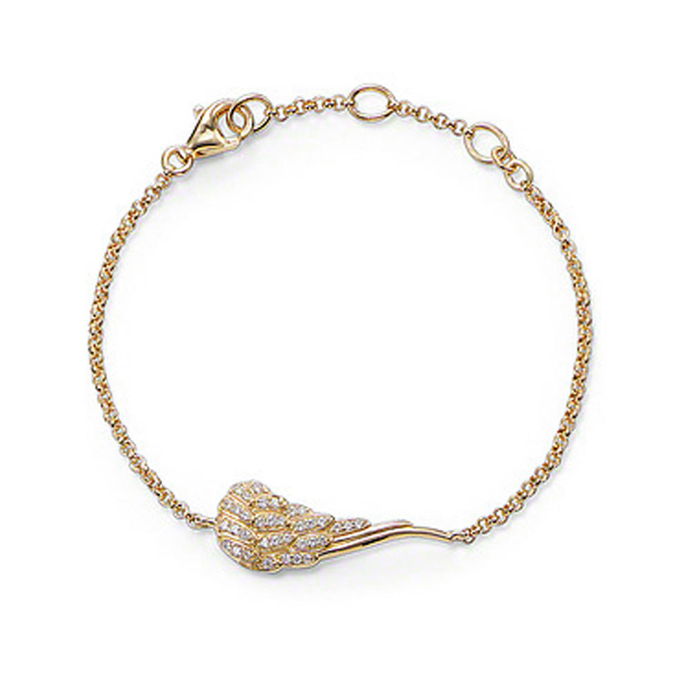 Gold Plated Cz Wing Lucite Crystal Bangle Bracelets