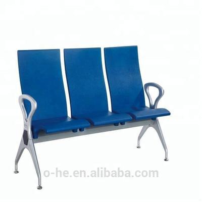 3seater hot sale no folded PU waiting chair public airport waiting sofa hospital waiting bench public seating chair