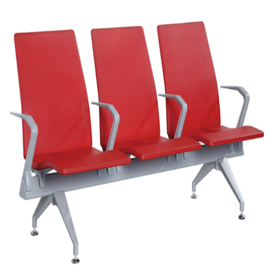 new design 3seater airport waiting chair with middle arms waiting bench PU hospital waiting chair
