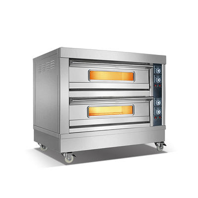 Double Deck Electric Oven Commercial Kitchen Equipment Multi-functional Pizza Oven Electric Stainless Steel