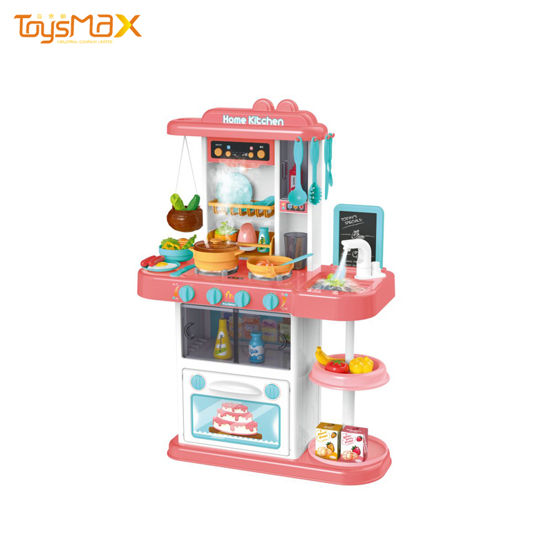 Electronic Baby Pretend Toys Cooking Tool Sets Kitchen Cabinet With Music