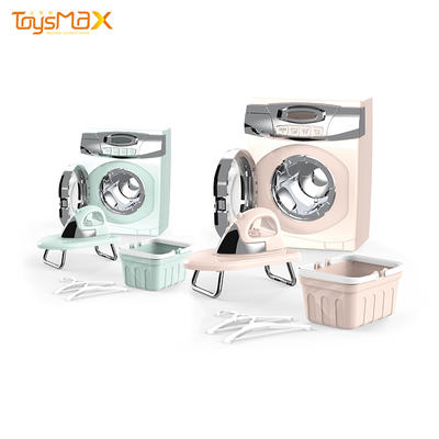 Kids pretend play house toy set electric washing machine toy with sound and light