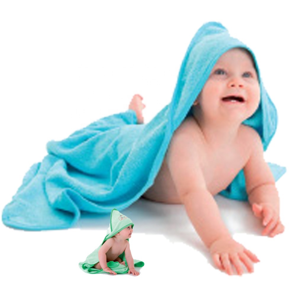 best sell 100% organic cotton baby body towel with hooded towel