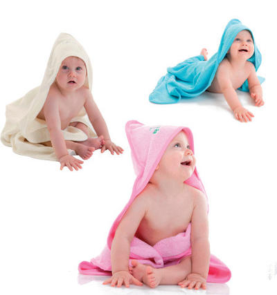 organic 100% cotton cute baby hooded towel