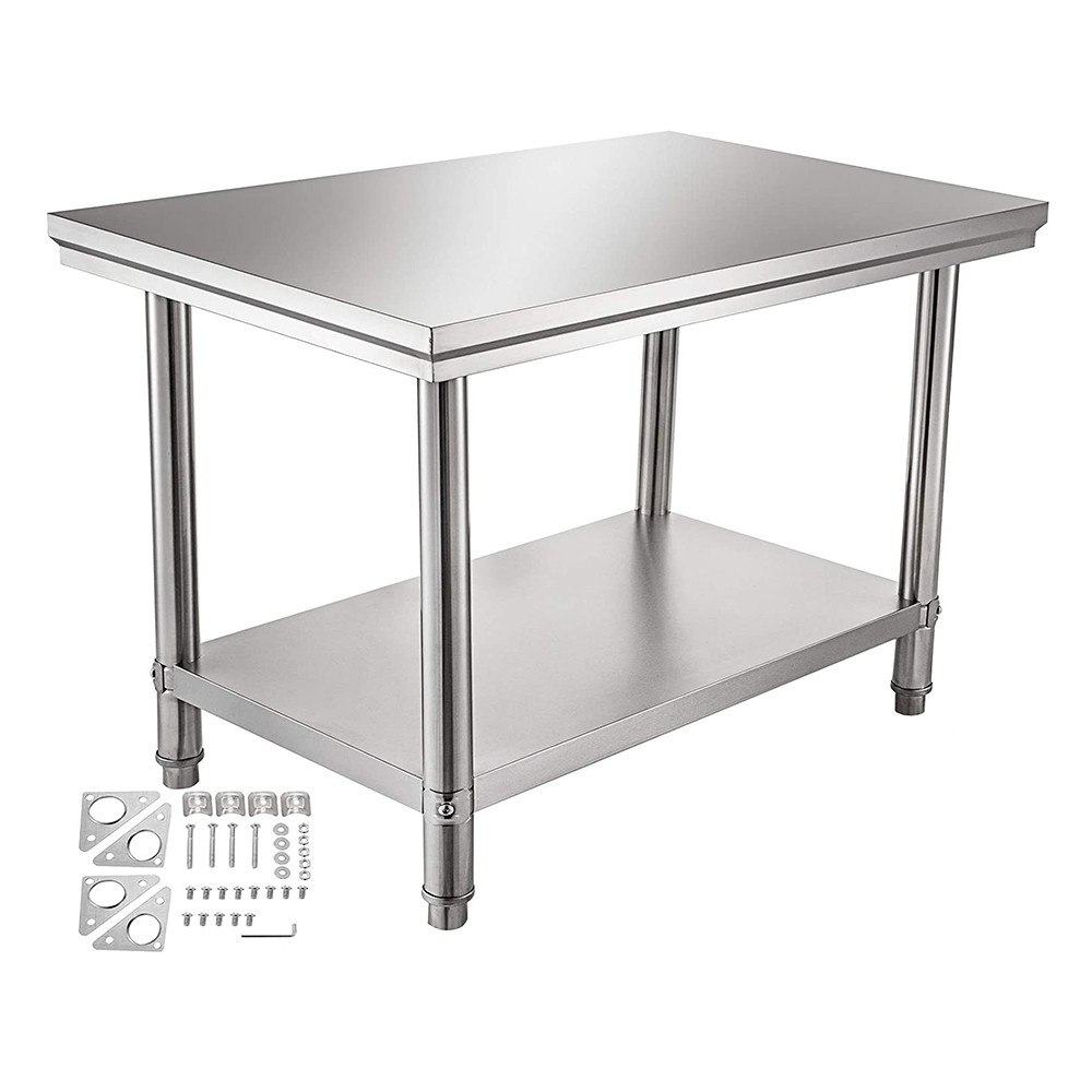 Durable Kitchen Equipment Work Bench Restaurant Stainless Steelwork Table