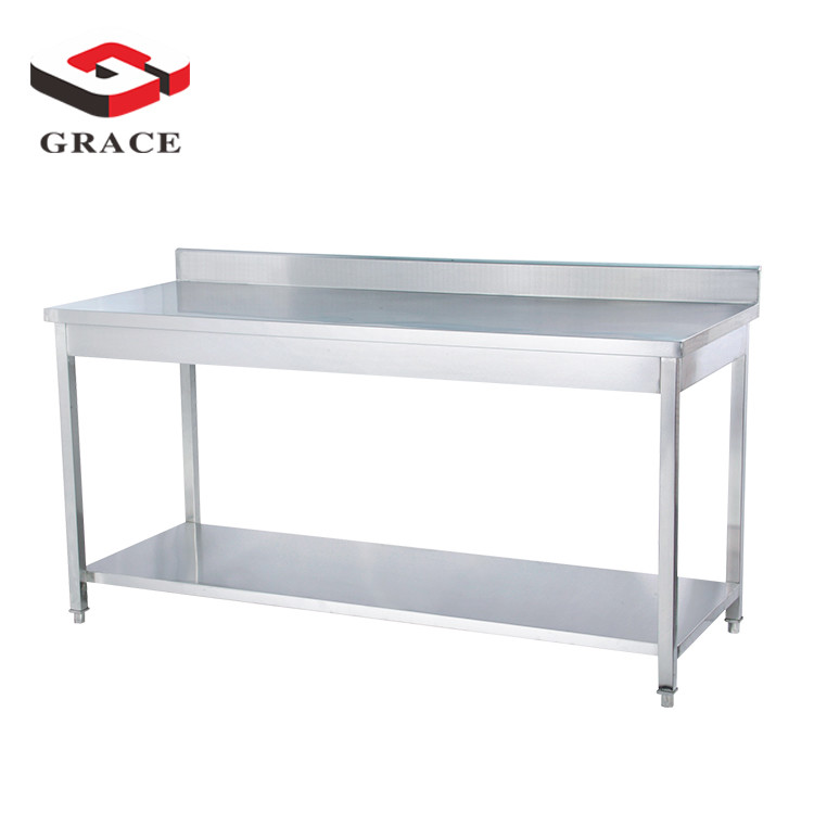 Commercial stainless steel Double tiers work table/Kitchen Work Table/Table With Undershelf